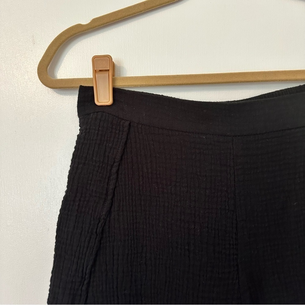 Drew Black Ribbed Side Slit Pants - Picture 3 of 7